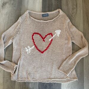 Wooden Ships Heart Sweater Cupid Valentine 💘 XS / Small
